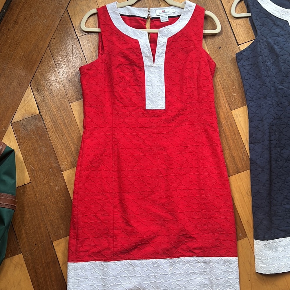 Red vineyard vines sailor dress, size 8